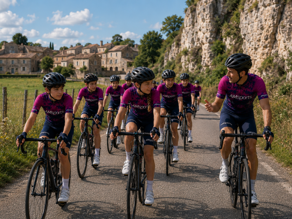 Sortie de groupe de la section sportive collège d'AMSports Cyclisme à Dijon