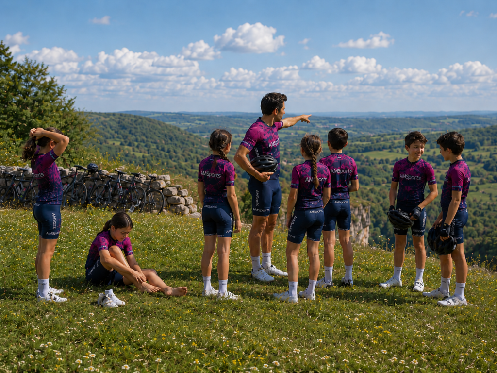 Pause éducative pour les jeunes de la section sportive collège d'AMSports Cyclisme à Dijon