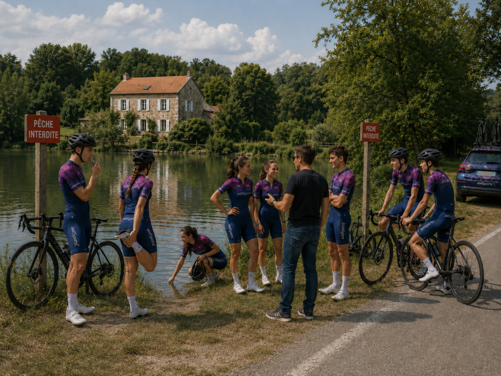 Debriefing de l'entraînement de la section sportive lycée d'AMSports Cyclisme à Dijon