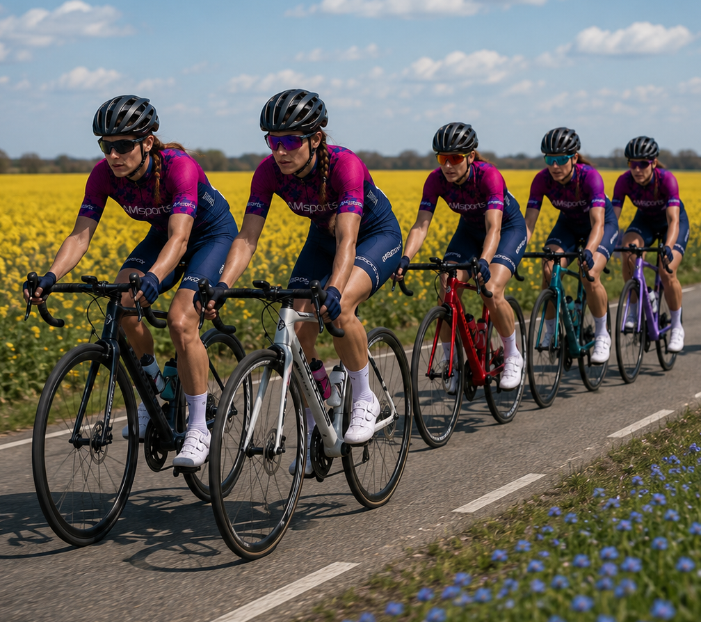 équipe féminine du club AMsports Cyclisme à Dijon
